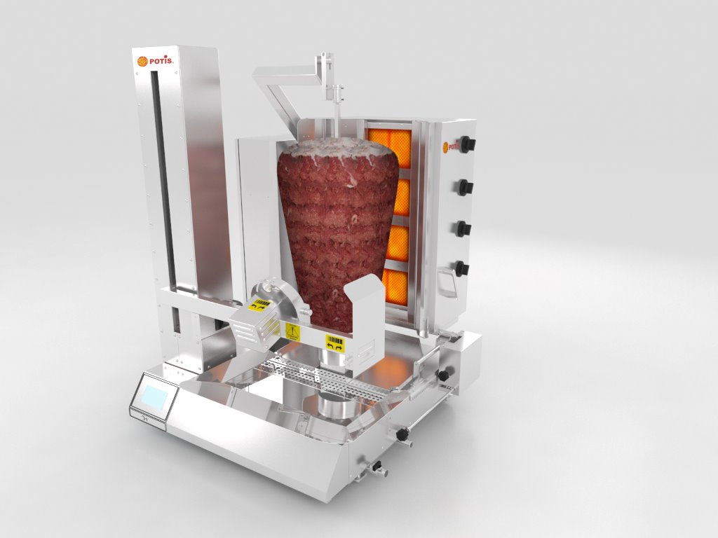 POTIS BMR Series | Fully Automatic Doner Robot Machines with Remote Control, Touchscreen & Gas/Electric Heating