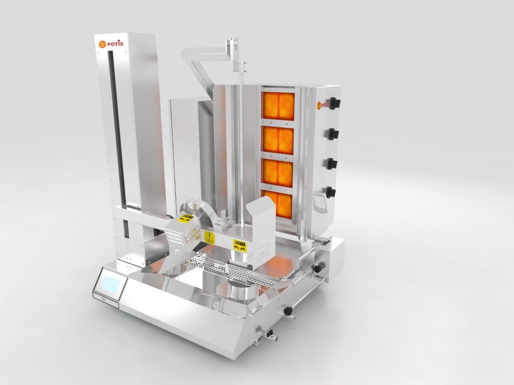 POTIS BMR Series | Fully Automatic Doner Robot Machines with Remote Control, Touchscreen & Gas/Electric Heating