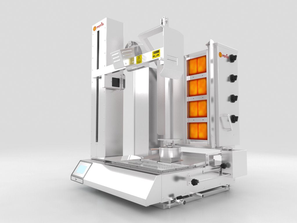 POTIS BMR Series | Fully Automatic Doner Robot Machines with Remote Control, Touchscreen & Gas/Electric Heating