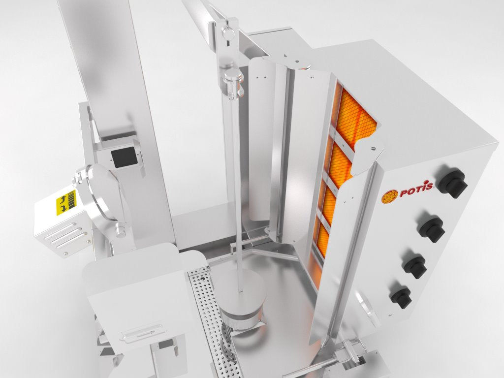POTIS BMR Series | Fully Automatic Doner Robot Machines with Remote Control, Touchscreen & Gas/Electric Heating