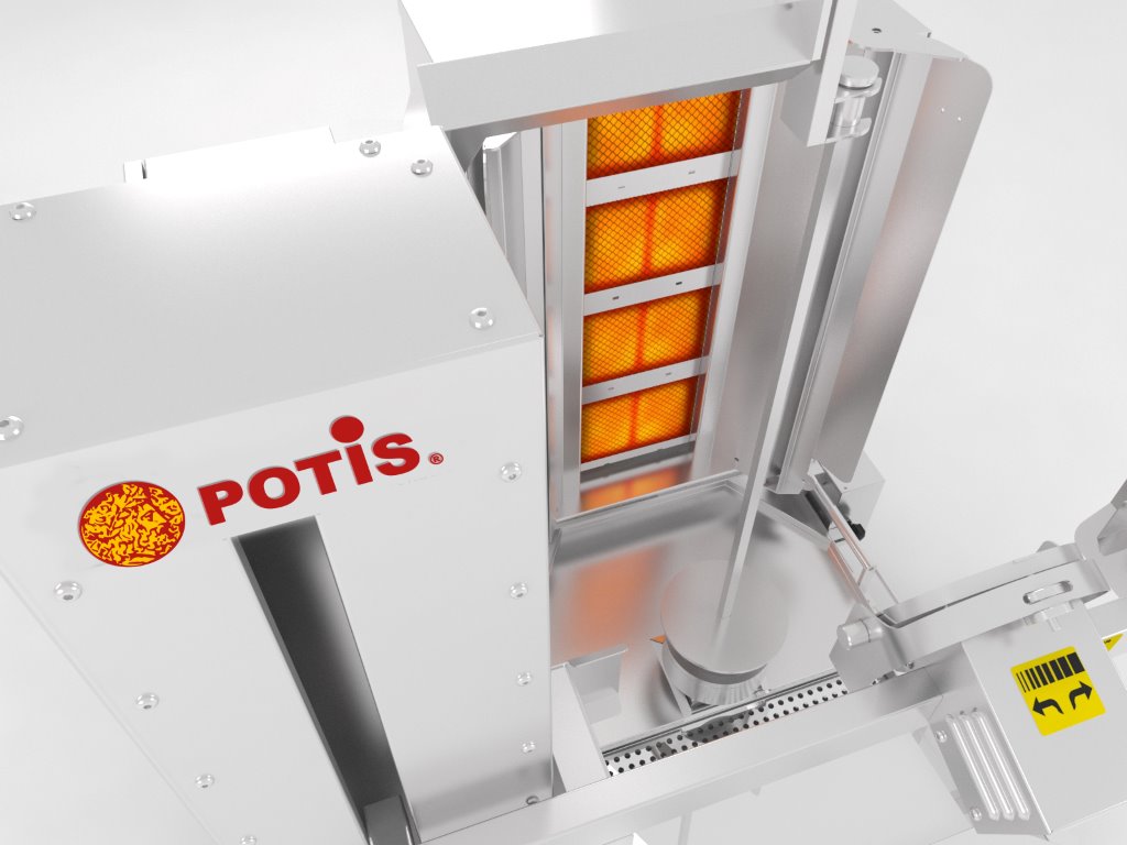 POTIS BMR Series | Fully Automatic Doner Robot Machines with Remote Control, Touchscreen & Gas/Electric Heating