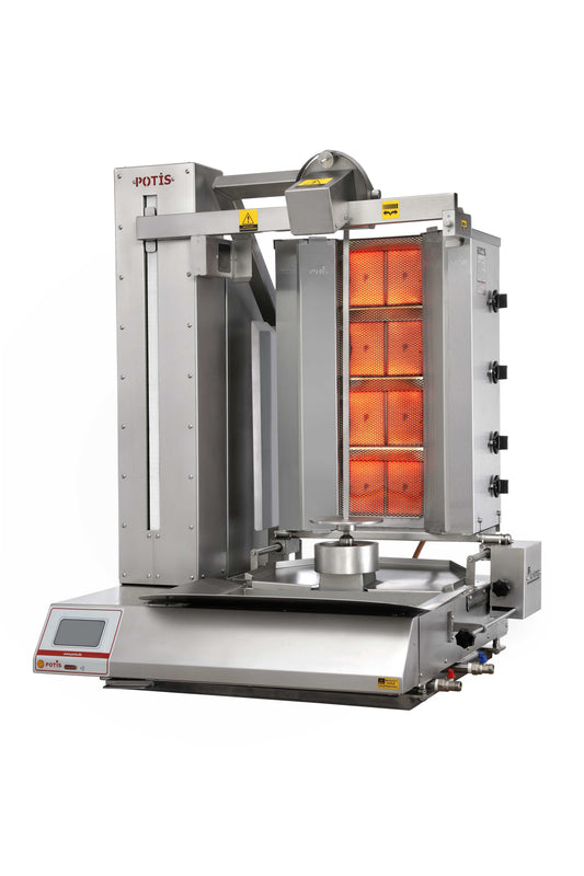 POTIS BMR Series | Fully Automatic Doner Robot Machines with Remote Control, Touchscreen & Gas/Electric Heating